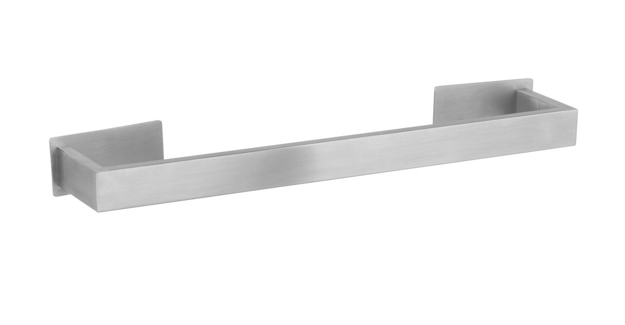 Suport prosoape de baie, Wenko, Turbo-Loc, Genova Matt, 41 x 4.4 x 7.6 cm, inox, gri - imagine 5
